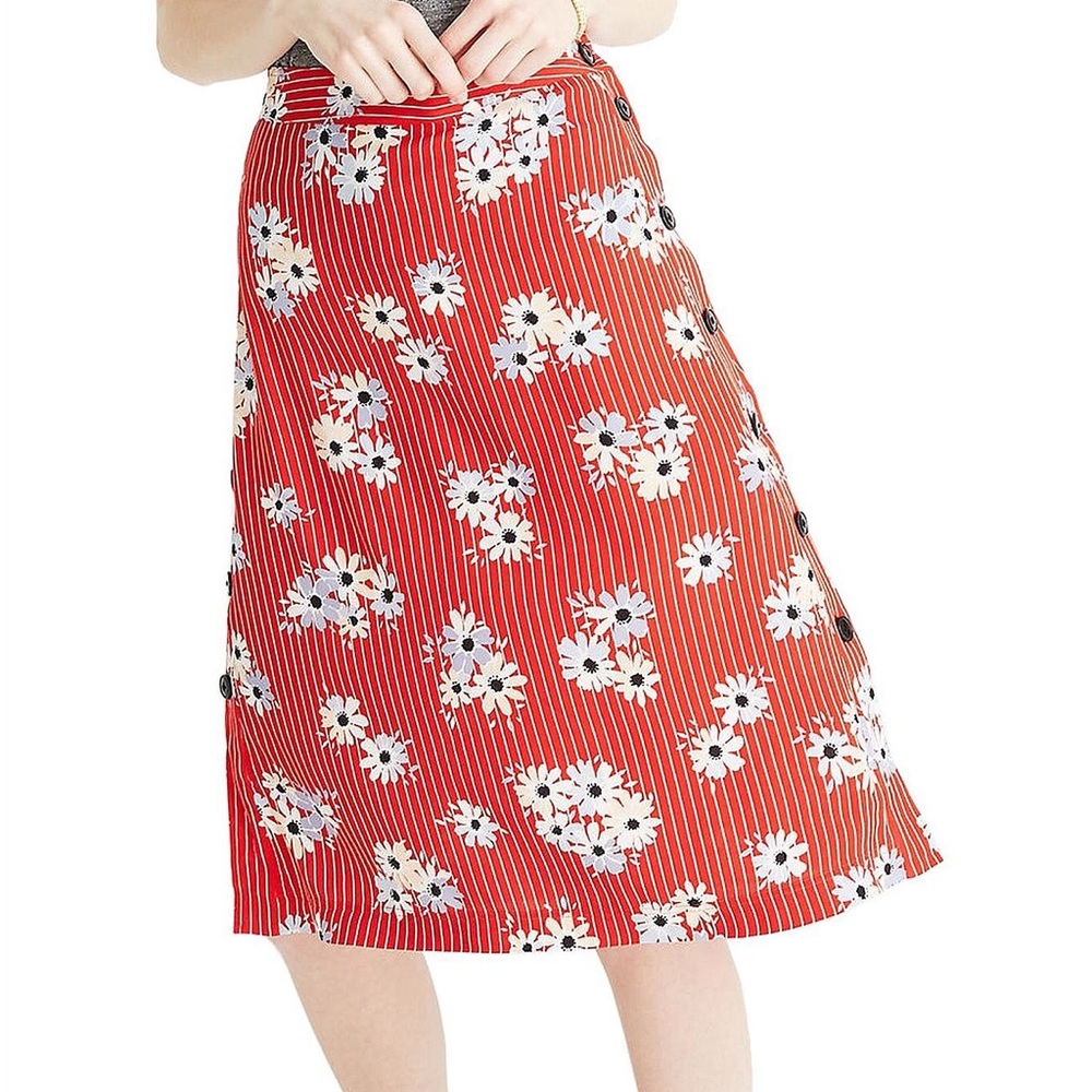 Madewell side button daisy skirt